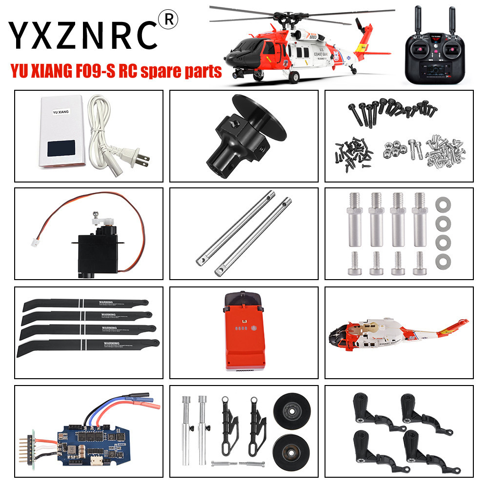 Yxznrc F09-S อะไหล่ใบพัดหลัก แบบคลิปหนีบ สําหรับเฮลิคอปเตอร์บังคับ ESC