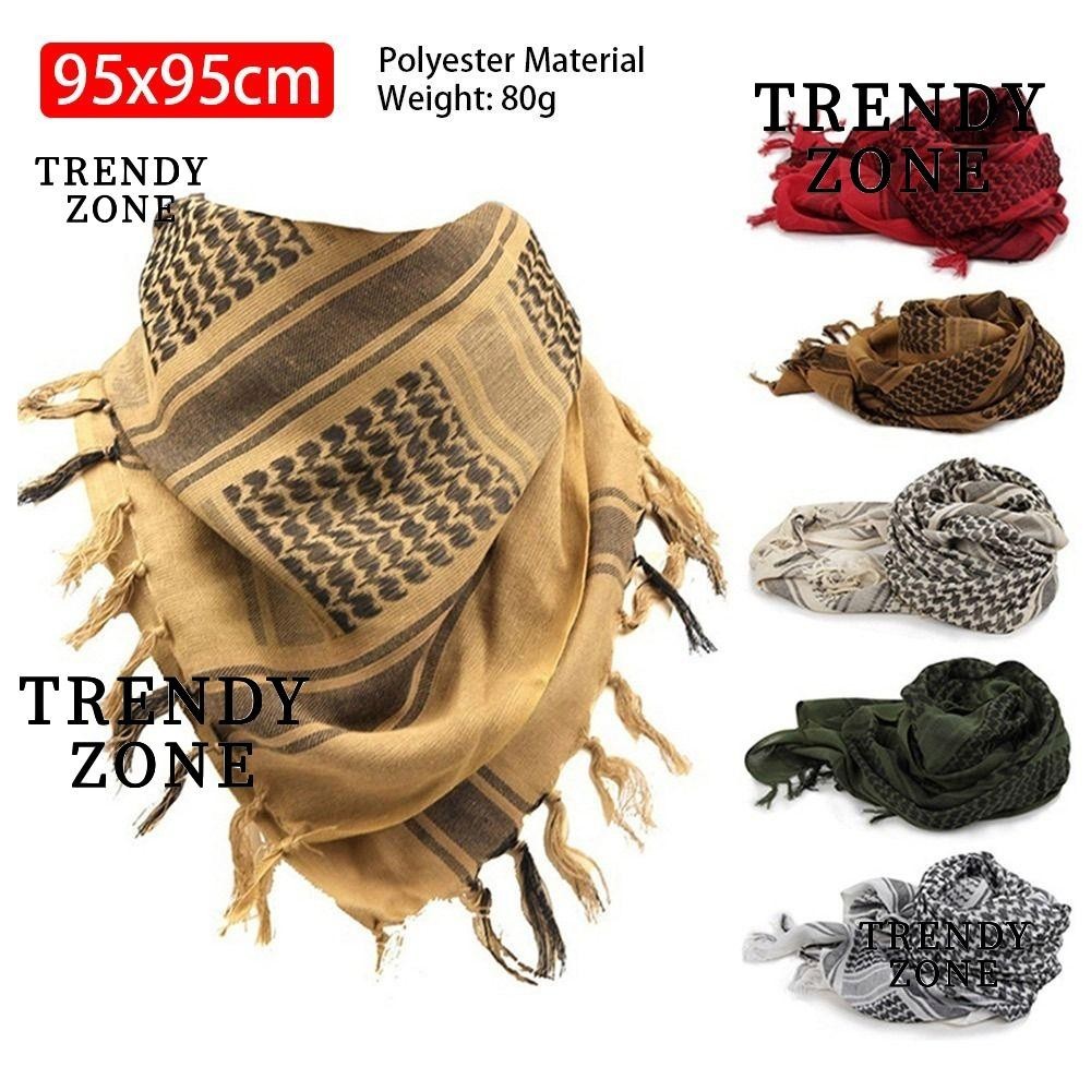 Trendyzone ผ้าพันคอ ผ้าโพกหัว ฮิญาบ ลายสก๊อต อเนกประสงค์ สไตล์อาหรับ 1 ชิ้น