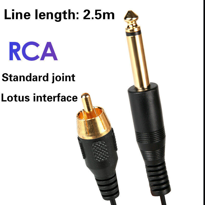 ใหม่ RCA สายไฟสัก 2.5 เมตร มอเตอร์ สายไฟ ปลั๊ก ดอกบัว สําหรับแหล่งจ่ายไฟ และเครื่องสัก