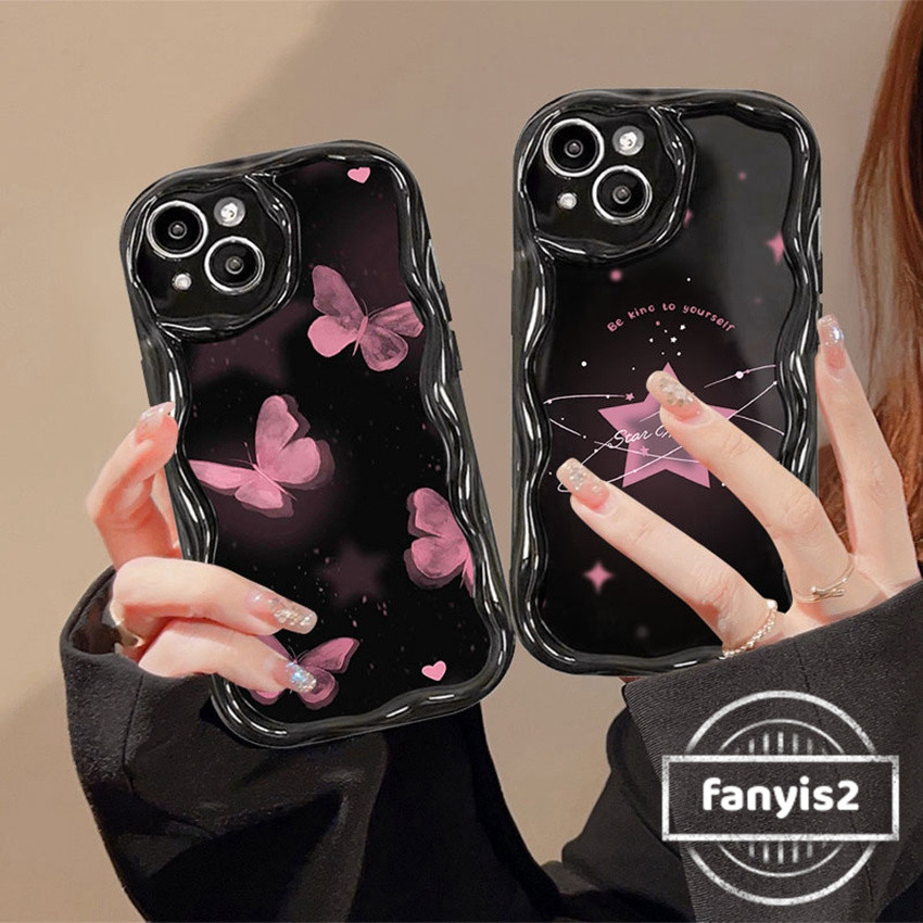 Samsung A06 A16 A35 A55 A15 A05 A05s A14 A04E A34 A13 A54 A04s A24 A23 A03 A52s A03s A02s A12 A22 A51 A32s A50s A30s A30s A32 เคสโทรศัพท์ผีเสื้อนุ่มINS