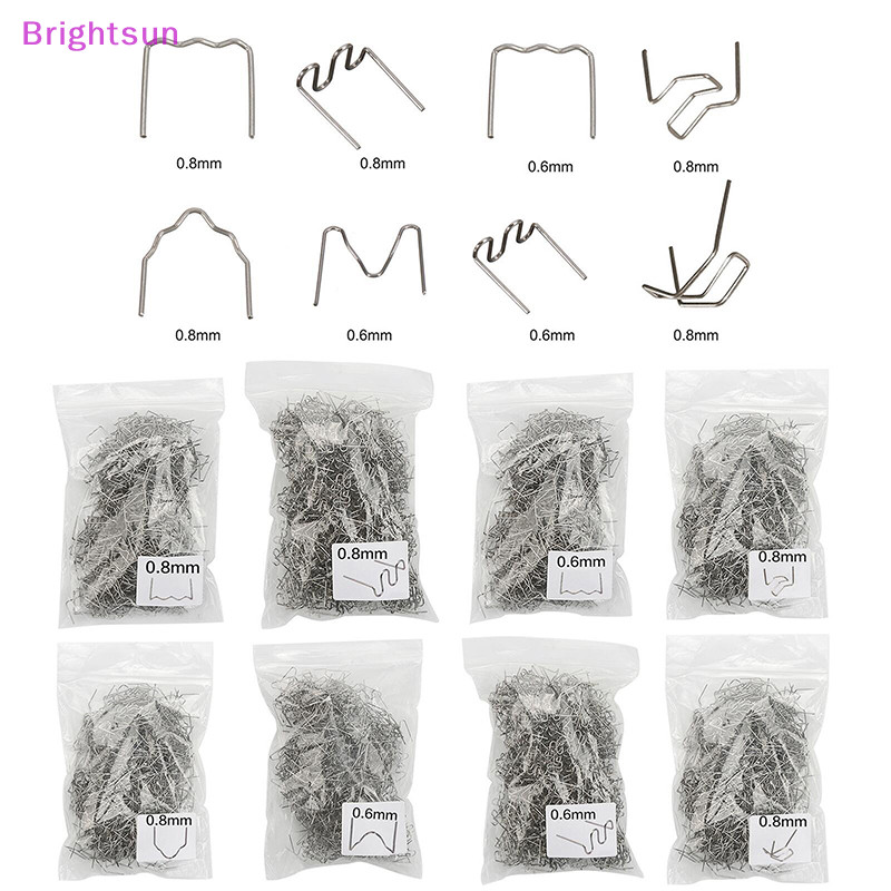 Brightsun 100 ชิ้น ซ่อมยานยนต์ พลาสติก เชื่อมเล็บ มาตรฐาน ก่อนตัด ลวดเย็บกระดาษ ใหม่