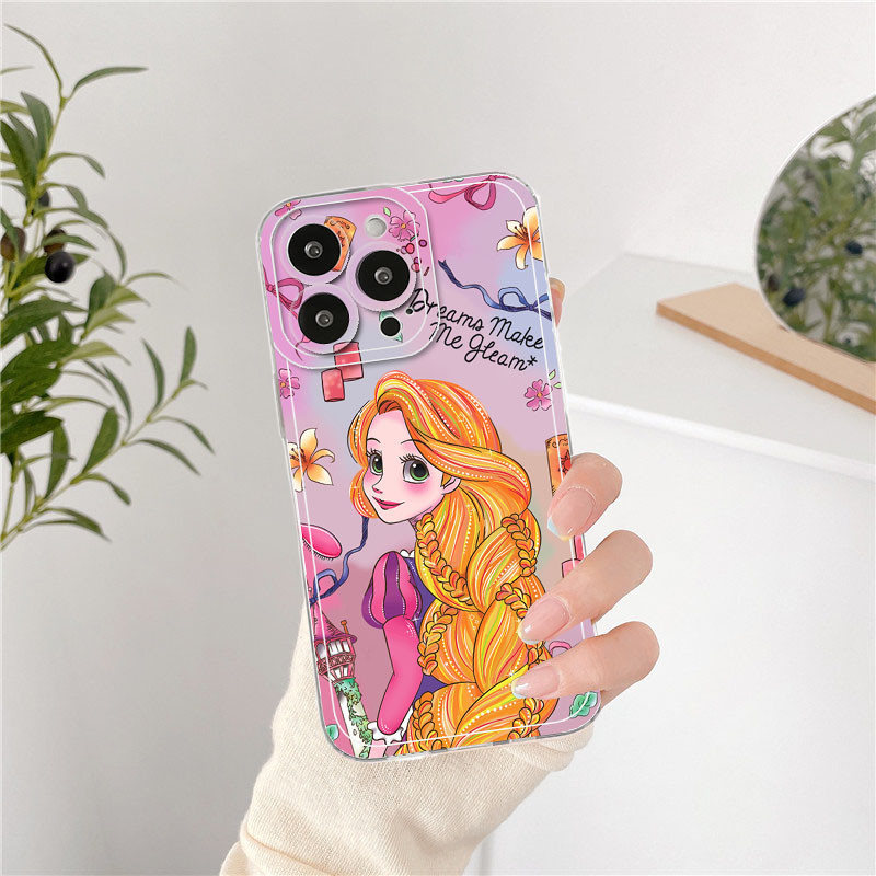 เคสโทรศัพท์มือถือ ซิลิโคนนุ่ม ลายเจ้าหญิงนางเงือก ราพันเซล สําหรับ OPPO A32 2020 A5 A3S A5S A52 A55 A57 A7 A72 A8 A9 A92S A93 A93S A95 A96 F11 F9 Reno 6 7 Pro 8T Realme 10 Pro GT XT ราคา ถูกที่สุด ดีลบีเคเค แกลเลอรีภาพที่ 3