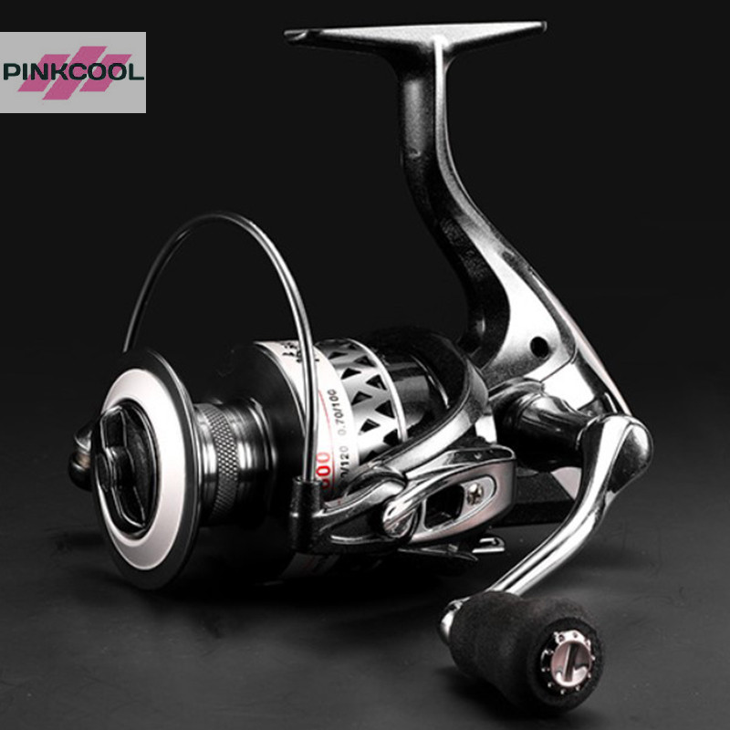 Pinkcool รอกหมุน ด้ามจับโลหะ สําหรับตกปลา ขายดี