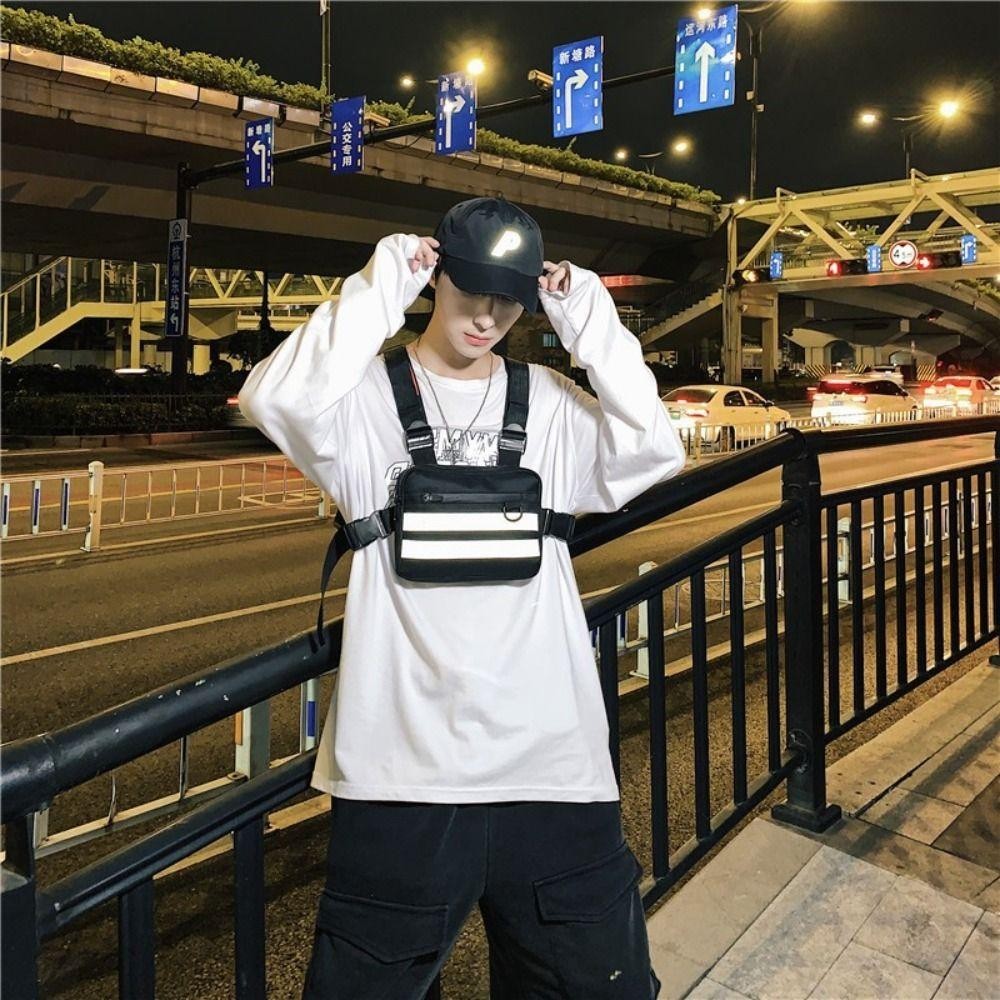 Rose Men 's Chest Rig Bag, Wear resistant Vest Bag, กันน ้ ําความจุขนาดใหญ ่ ชาย Fanny Pack