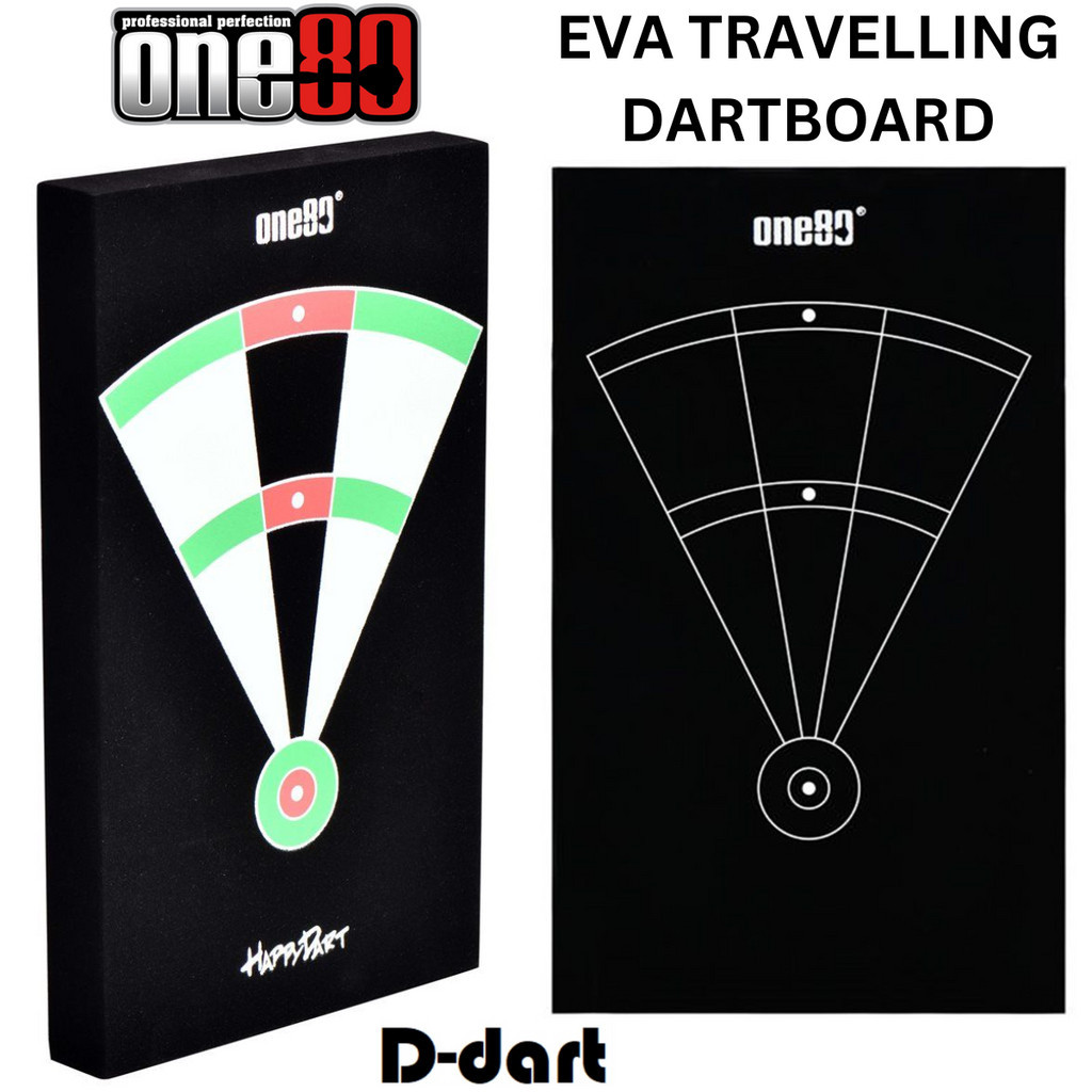 ONE80 STEEL TIP DARTBOARD - EVA TRAVELLING DART BOARD STEEL DART BOARD