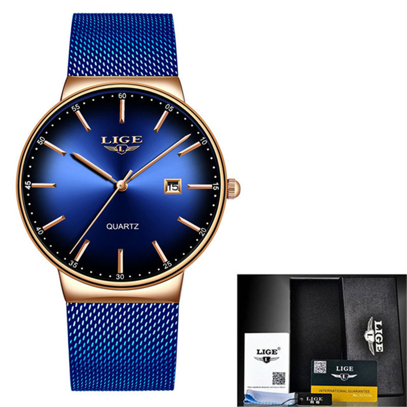 Lige Brand Watch LG9938 นาฬิกาข้อมือควอทซ์ มัลติฟังก์ชั่น กันน้ํา สําหรับผู้หญิง