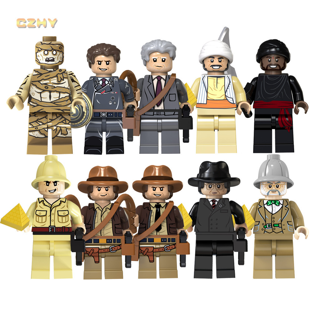 Indiana Jones Brody Marion Ravenwood Movie Series บล็อกตัวต่อรูปของเล่นเด็กของขวัญ