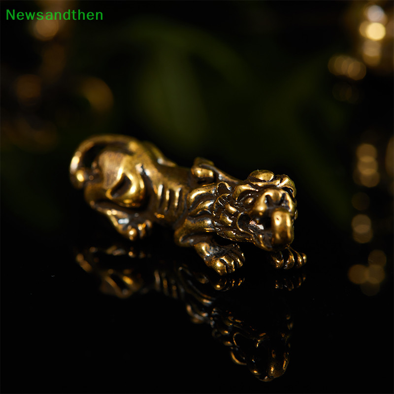 Newsandthen รูปปั้นสัตว์ปี่เซียะ ทองแดง ทองเหลือง สไตล์จีนย้อนยุค สําหรับตกแต่งบ้าน