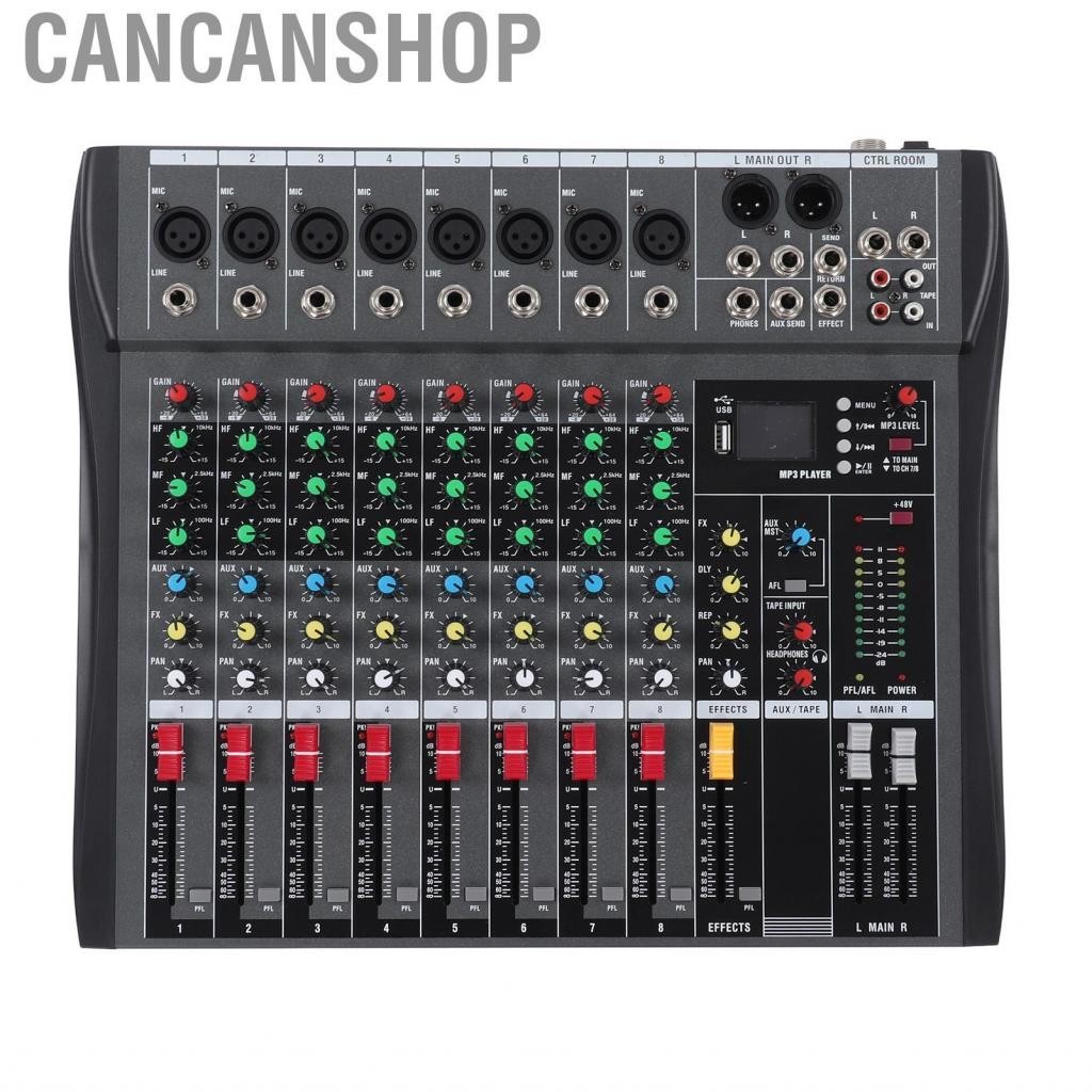 Cancanshop 8 Channel Audio Mixer Power Mixing DJ Amp Sound Board CX4