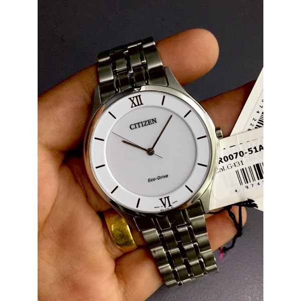 นาฬิกาข้อมือ Citizen Eco-Drive Stiletto Super Slim Men’s Watch AR0070-51A