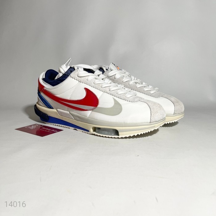 Sacai x Nike Zoom Cortez 4.0 White And University Red White Red Blue - 40