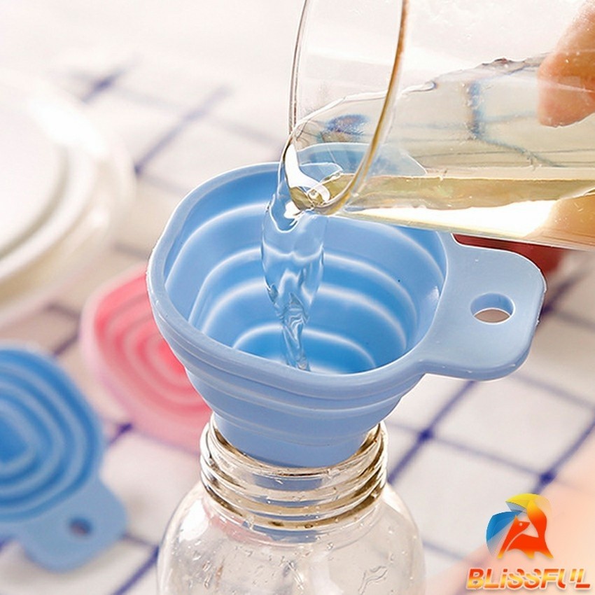 B.F กรวยซิลิโคน พับเก็บประหยัดพื้นที่ พกพาสะดวก Silicone funnel