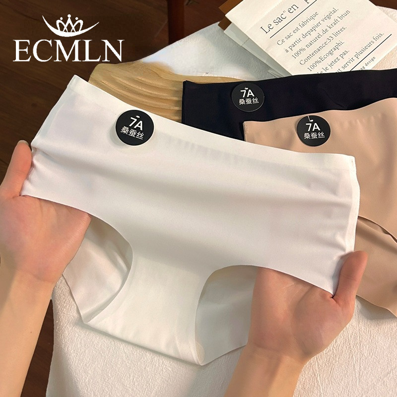 Ecmln กางเกงชั้นใน ผ้าเรยอน ไร้รอยต่อ 7A พลัสไซซ์ สําหรับผู้หญิง