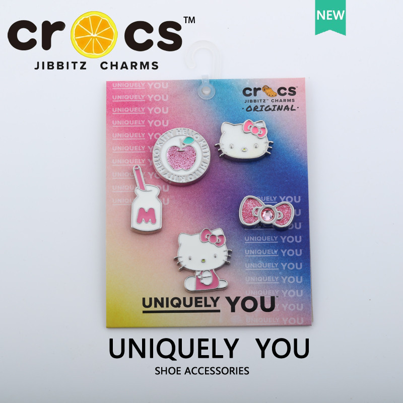 ชุดจี้โลหะ ลาย Hello kitty jibbitz crocs สําหรับตกแต่งบ้าน