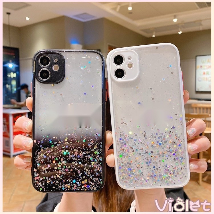 Violet เคสขอบสีกากเพชร กล้องขอบส Huawei P30 lite honor 20 nova 5T Y5 2018 Y5 2019 Y5 Y9 prime Y9S Y9 2019 #231