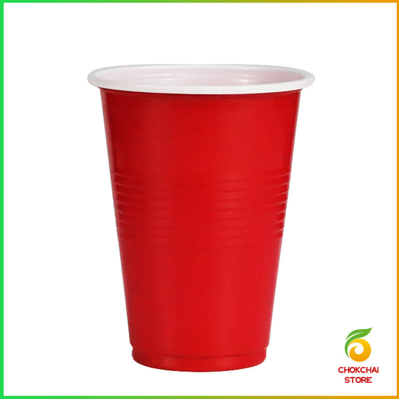RED CUP AMERICAN PARTY พร้อมส่ง! แก้วปาร์ตี้ น้ำเงิน เหลือง แดง 16ออนซ์ (50ใบ) งานเลี้ยง เบียร์ปอง BEER PONG 16 oz/2 oz รูปที่ 7