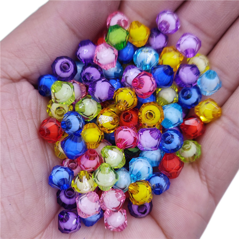 ลูกปัดเพชร 8 10 มม. สําหรับทําเครื่องประดับ สร้อยคอ สร้อยข้อมือ DIY 20 40 ชิ้น
