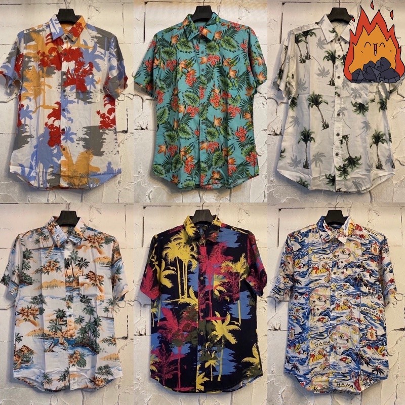 เสื้อเชิ้ตฮาวาย ผ้าไหมสังเคราะห์ 100% ไซซ์ M L XL 2XL 3XL สําหรับผู้ชาย และผู้หญิง