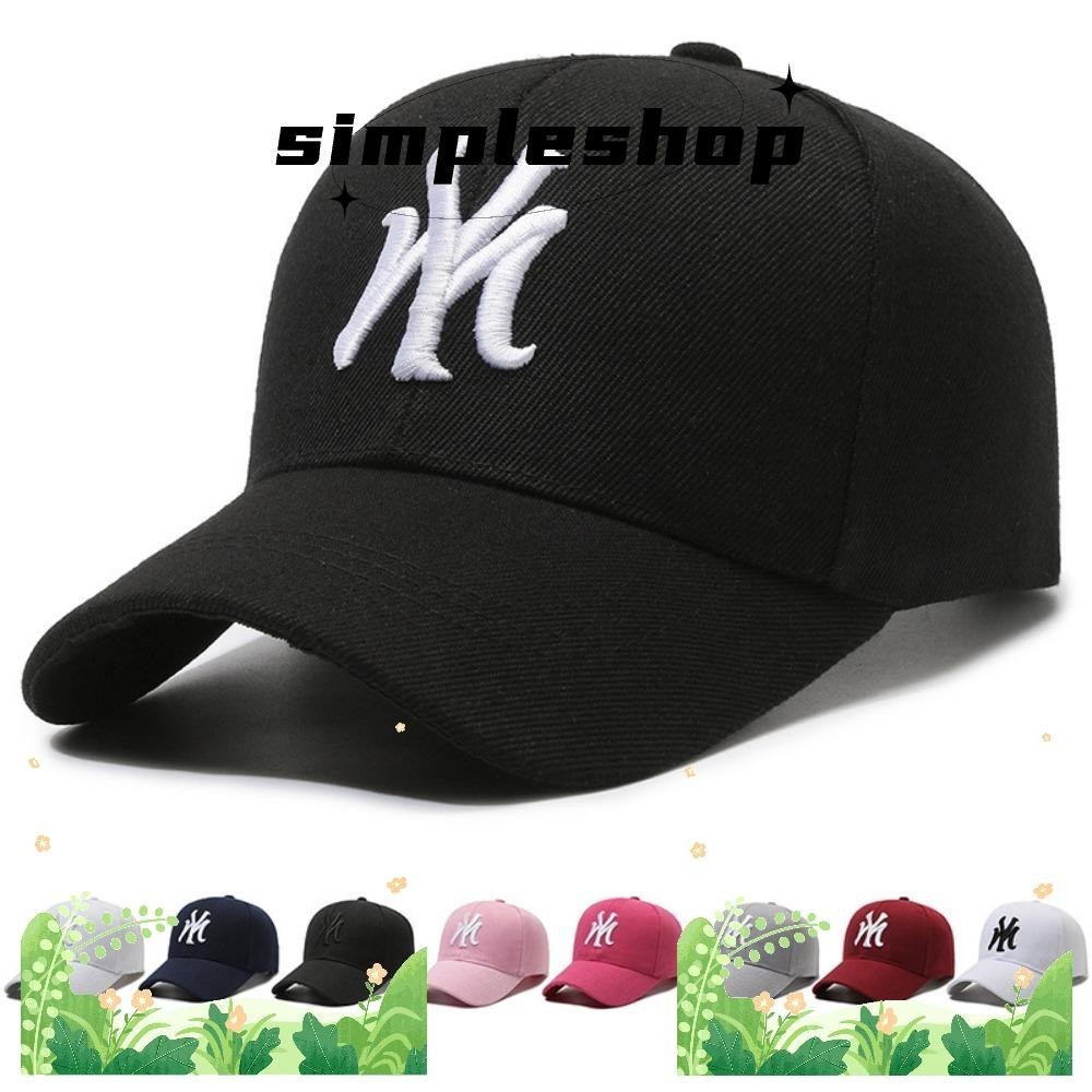 Simple หมวกเบสบอล ปักลายตัวอักษร ปรับได้ ระบายอากาศ กันแสงแดด สําหรับเล่นกีฬากลางแจ้ง 2024
