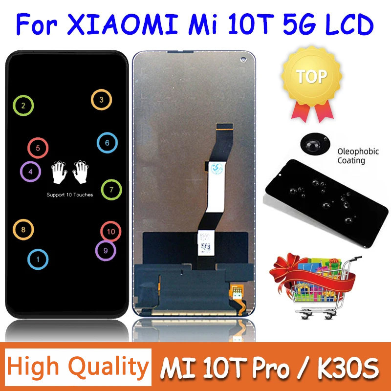 6.67 K30s LCD สําหรับ Xiaomi Mi 10T Pro 5G หน้าจอสัมผัส LCD เปลี่ยนสําหรับ Xiaomi Mi10T 10T Pro M200