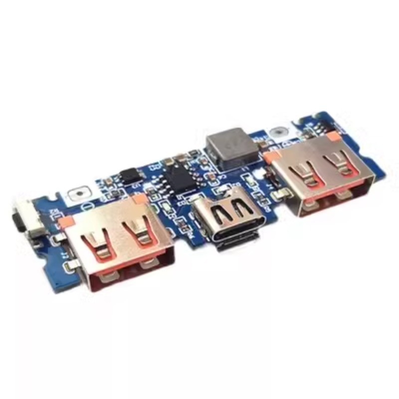 1/5PCS แบตเตอรี่ลิเธียม Charger Board LED Dual USB 5V 2.4A Micro/Type-C USB Mobile Power Bank 18650 โมดูลชาร์จ