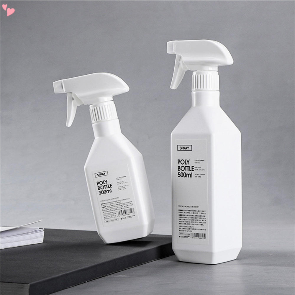 ขวดสเปรย์เปล่า พลาสติก ทรงสี่เหลี่ยม ขนาด 300 มล. 500 มล. จุของได้เยอะ สีขาว สําหรับทําความสะอาดรดน้ําต้นไม้ ฝึกสัตว์เลี้ยง
