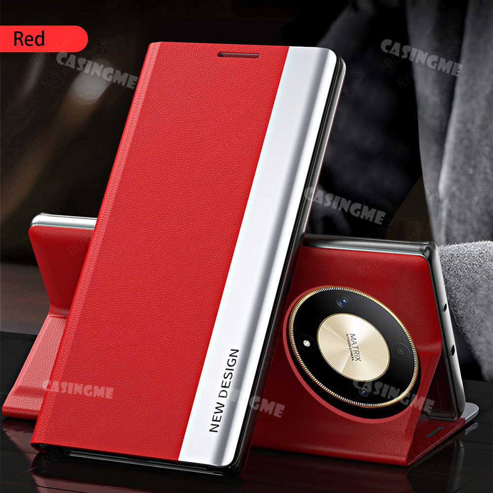 เคสโทรศัพท์มือถือหนัง ฝาพับ พร้อมช่องใส่บัตร และขาตั้ง สําหรับ Honor X9b 5G X9b X8b X9 X 9B X9b X 9 