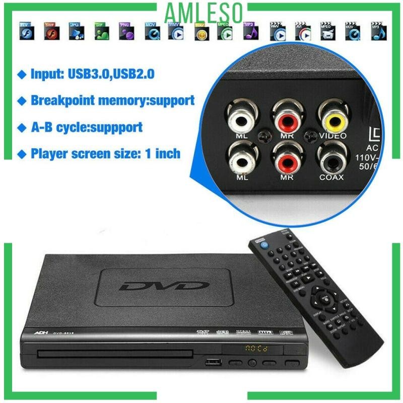 [Amleso] เครื่องเล่น DVD ADH CD VCD USB หน้าจอ 1 นิ้ว