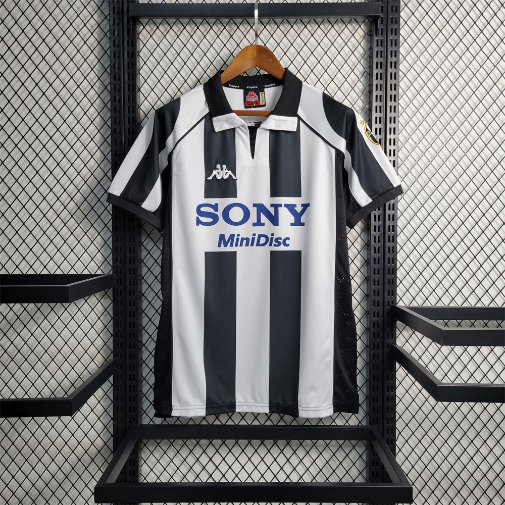 เสื้อกีฬาแขนสั้น ลายทีมชาติฟุตบอล Juventus 1997 1998 97-98 ชุดเหย้า สไตล์เรโทร