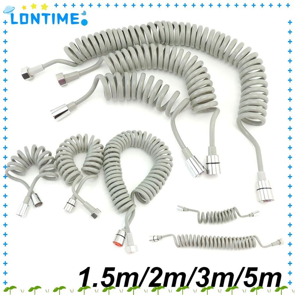 Lontime สายฝักบัวอาบน้ํา แบบสปริง ยืดหยุ่น 1.5 ม. 2 ม. 5 ม. อุปกรณ์เสริม สําหรับห้องน้ํา 1 ชิ้น
