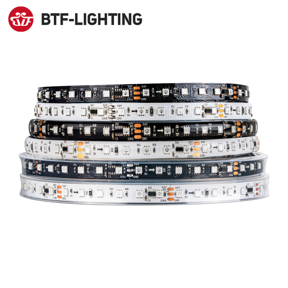 Btf-lighting WS2811 108LEDs/m RGB IC LED Strip Light 2835 LED แอดเดรส 1 การควบคุม IC 6 LED DC24V
