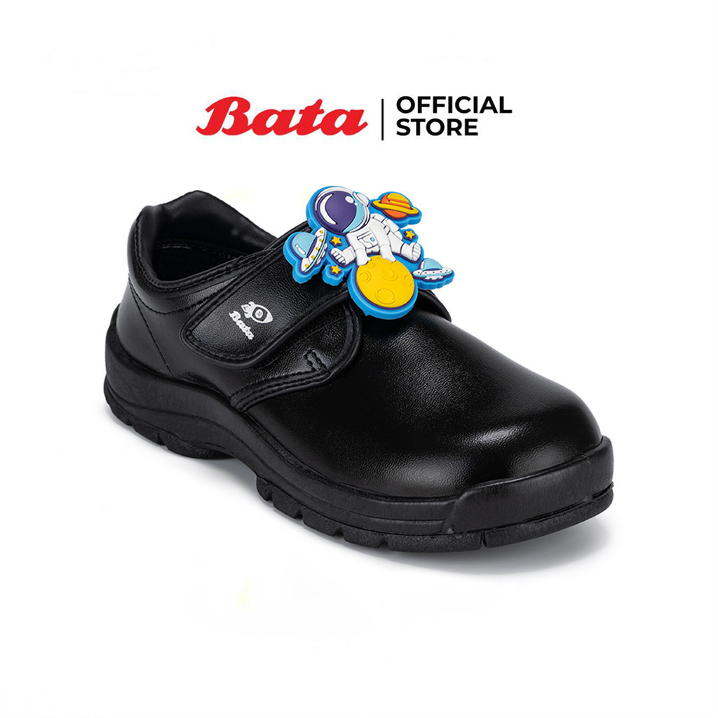 Bata บาจา รองเท้านักเรียนแบบสวม ปรับขนาดได้ เด็กช่วงอายุ 5 - 9 ปี สำหรับเด็กผู้ชาย รุ่น Galaxy สีดำ รหัส 3419025