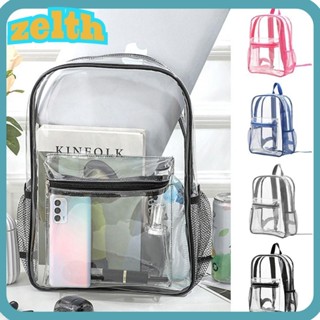 Zelth กระเป๋าเป้สะพายหลัง PVC แบบใส ความจุขนาดใหญ่ หรูหรา กั…