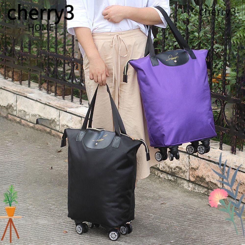 Cherry3 กระเป๋าเดินทางล้อลาก แบบพับได้ ขยายได้ พร้อมล้อลาก หลายช่อง