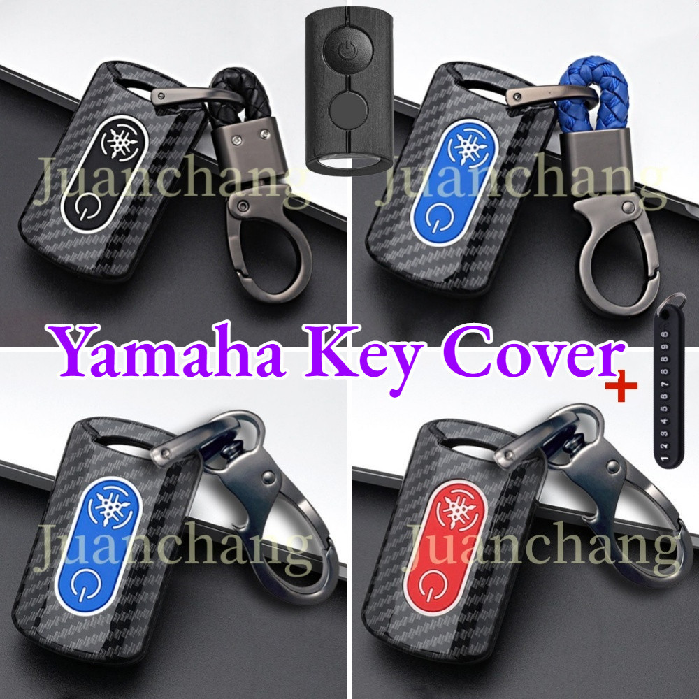 เคสกุญแจ Yamaha XMAX 300  NMAX เคสกุญแจรีโมตรถจักรยานยนต์ คาร์บอนไฟเบอร์ พร้อมพวงกุญแจ สําหรับ