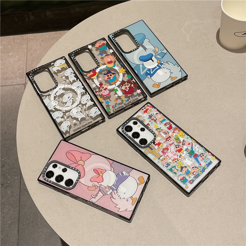 เคสโทรศัพท์ Samsung Galaxy S24 Plus S22 S23 S24 Ultra CASETiFYDonald DuckCrayon Shin-chan แฟชั่น Magnetic Attent effect เคสอะคริลิคกันกระแทกฝาครอบป้องกัน