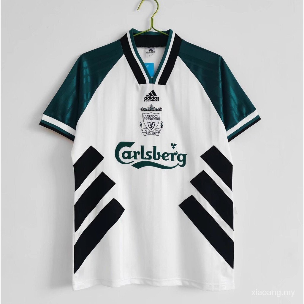 เสื้อแข่งย้อนยุค: 1993-95 Liverpool away/players/top/short เสื้อฟุตบอลคุณภาพสูง AAA ** OAMC