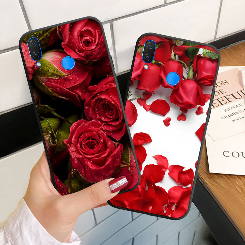 เคสโทรศัพท์มือถือ ซิลิโคนนุ่ม ลายดอกไม้ สําหรับ Huawei Nova 2i 2 Lite 3i 3E 4E 5T