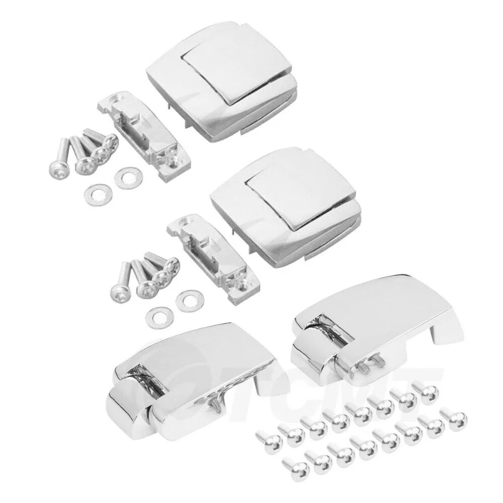 TM Motorcycle Razor Chopped King Pack Trunk Latches Hinges For Harley Tour Pak Touring Road King Str