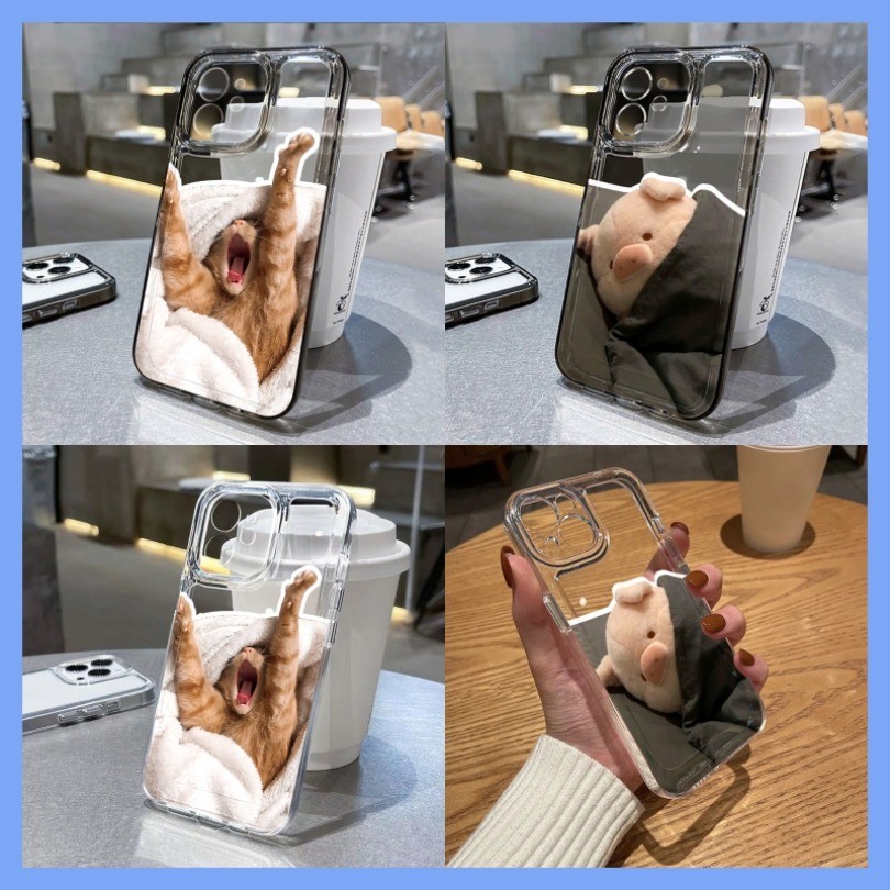 INS TPU Case Cover For iPhone 11 14 15 12 13 Pro Max 6 7 8 Plus X XS Max XR SE เคสโทรศัพท์มือถือ TPU โปร่งใสกันกระแทก