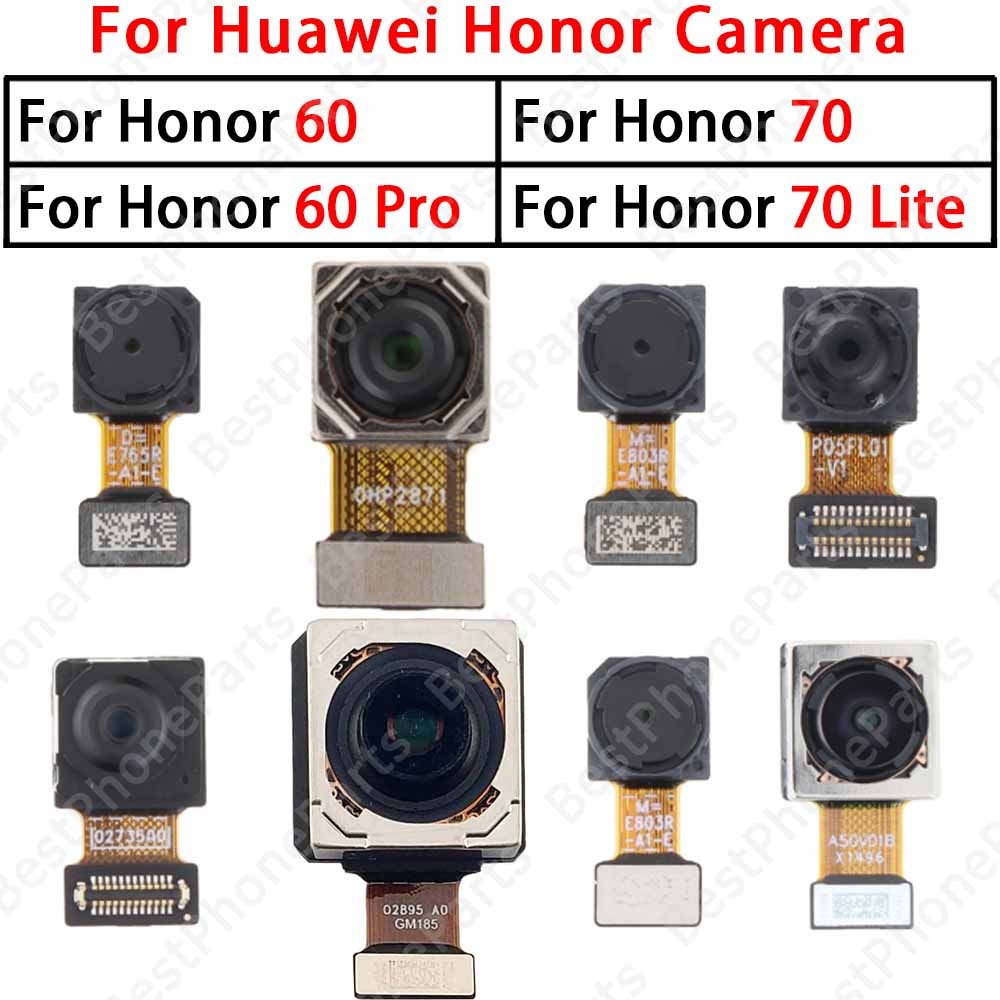 Original Selfie ด้านหน้าและด้านหลังกล้องสําหรับ Huawei Honor 60 Pro 70 Lite Honor60 โมดูลกล้องเปลี่ยนอะไหล่