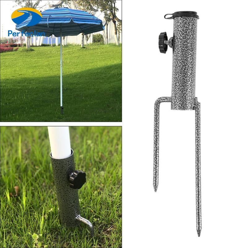 Perfeclan Fishing Camping ร่มฐานขาตั้ง Parasol Holder โลหะ Patio Ground