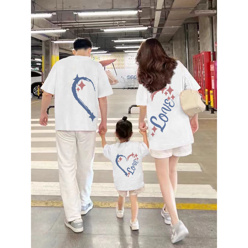 🔥พร้อมส่ง&COD🔥RINA STUDIO【Family T-shirts 100% cotton】เสื้อผ้าพ่อแม่ลูก เสื้อผ้าครอบครัว ชุดครอบครัวแขนสั้นผ้าฝ้าย 100%