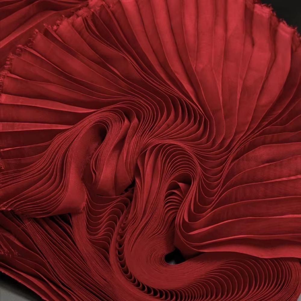 กําลังมาแรง2101 ผ้าออร์แกนซ่าอัดพลีท, ผ้าย่น 1 หลาทํามือ, ชีฟองอ่อนสร้างสรรค์วัสดุ ทําเอง ฤดูร้อน - รูปที่ 6