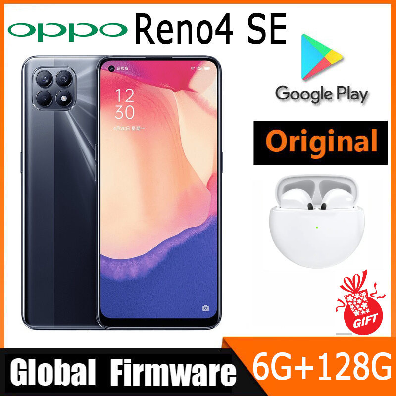 Oppo Reno 4 SE 5G สมาร์ทโฟน Global เฟิร์มแวร์ MTk ขนาด 720 6.43" 2400x1080 6GB RAM 128GB ROM 48.0MP 