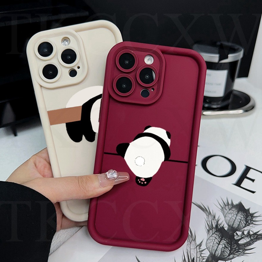 รูปแบบแพนด้าน่ารักเคสโทรศัพท์สําหรับ OPPO A3 A3X A3S A5 AX5 AX5S A7 AX7 A12e A12 A8 A15 A15S A31 F9 