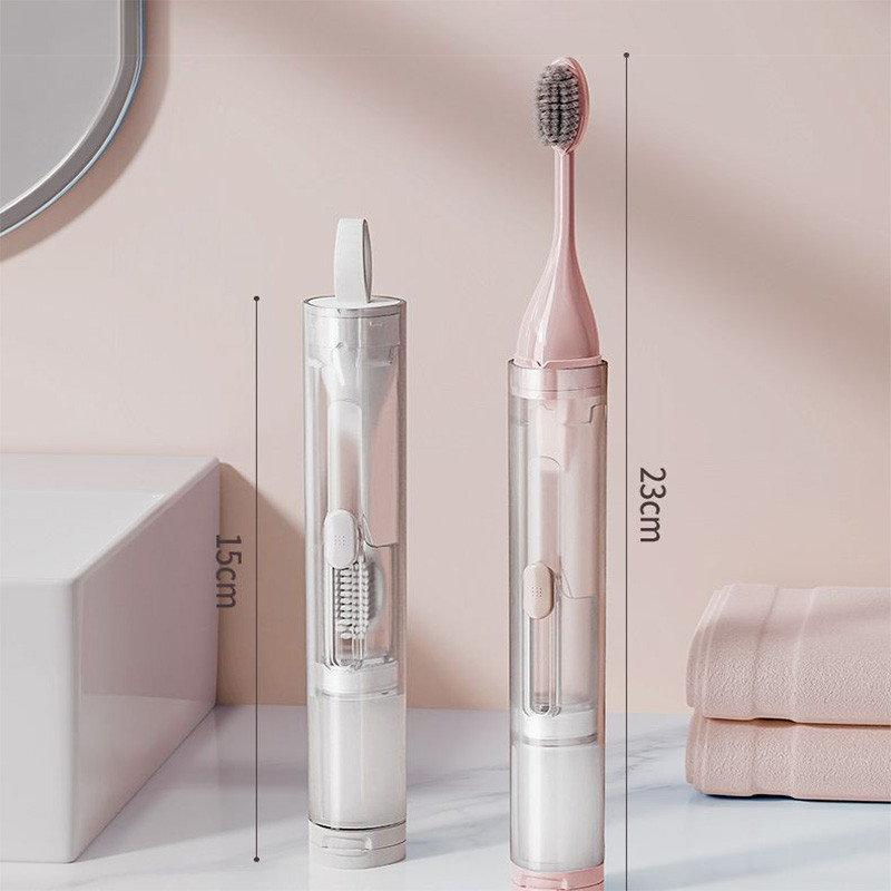 แปรงสีฟันพับ/แปรงสีฟันพกพา/ที่เก็บแบบบูรณาการ/สามารถใส่ยาสีฟัน/ขนแปรงนุ่ม/อุปกรณ์การเดินทาง/จําเป็นสําหรับการเดินทางเพื่อธุรกิจ 折叠刷牙 56 - รูปที่ 7