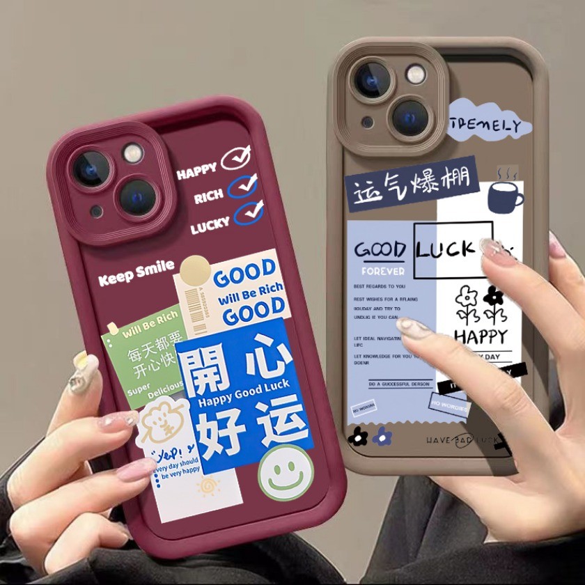 Insข้อความสติกเกอร์ป้ายรูปแบบเคสโทรศัพท์สําหรับiphone 7 8 6 6s Plus SE 2020 Angel Eyesกันกระแทกปกอ่อน