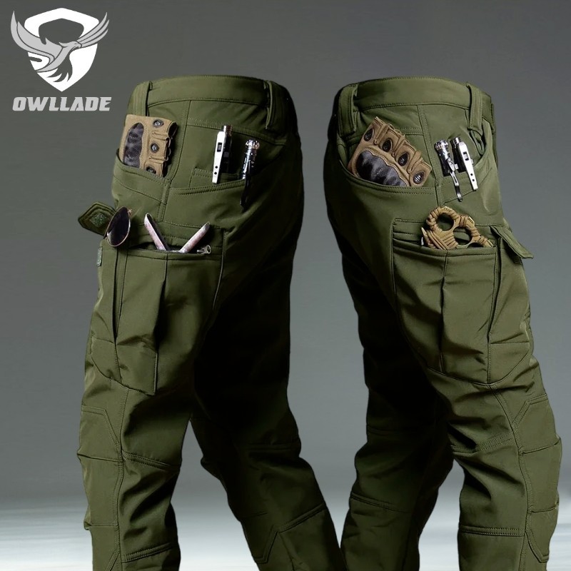 Eaglade กางเกงคาร์โก้ยุทธวิธีสีดําสําหรับผู้ชายสีเขียว IX7