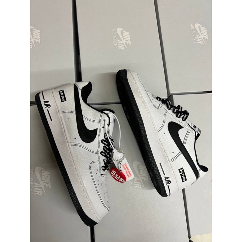 Nike Air Force 1 X SUPREME (size36-45) white black and white red รองเท้า free shipping